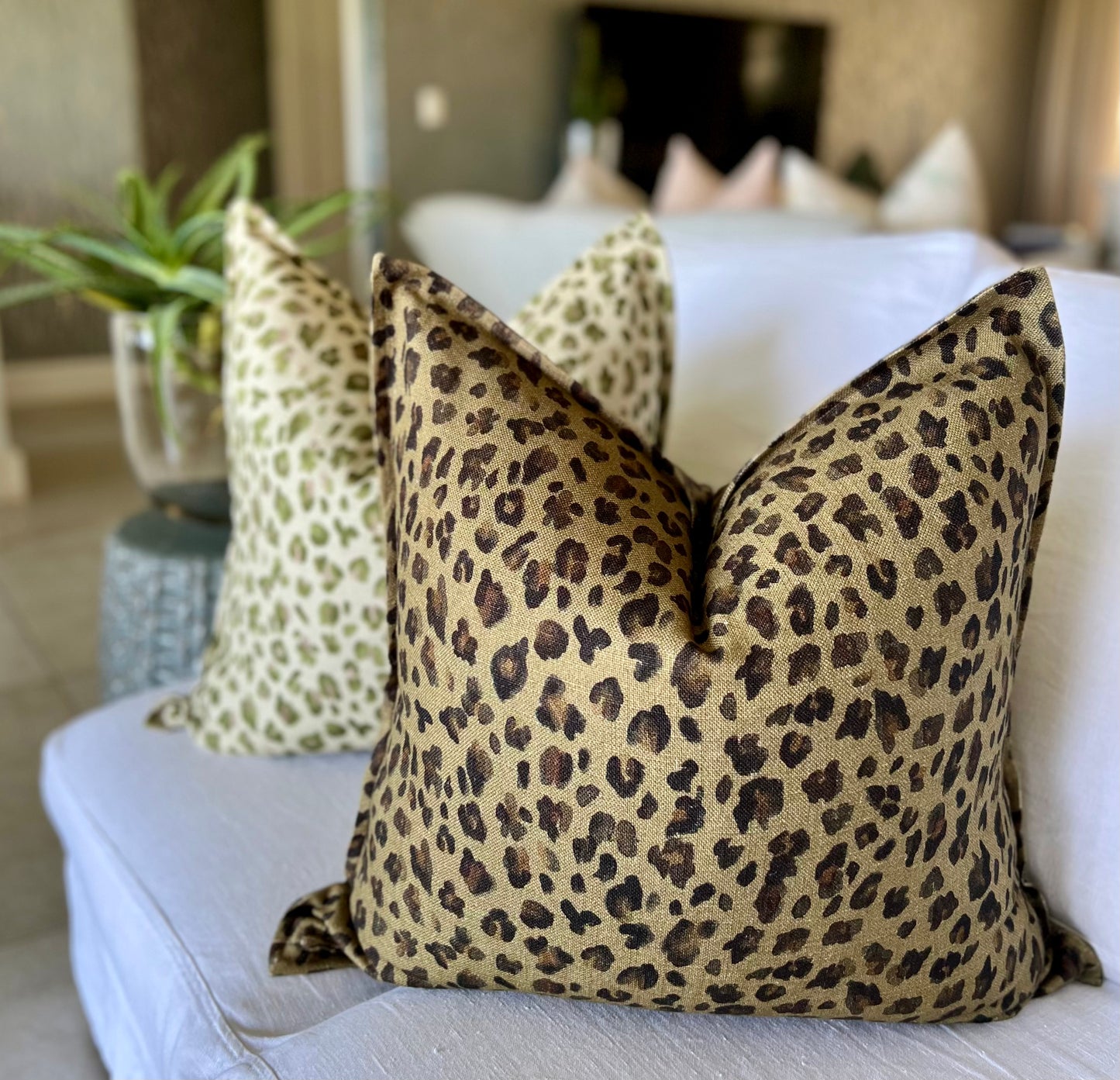 Leopard on Chartreuse